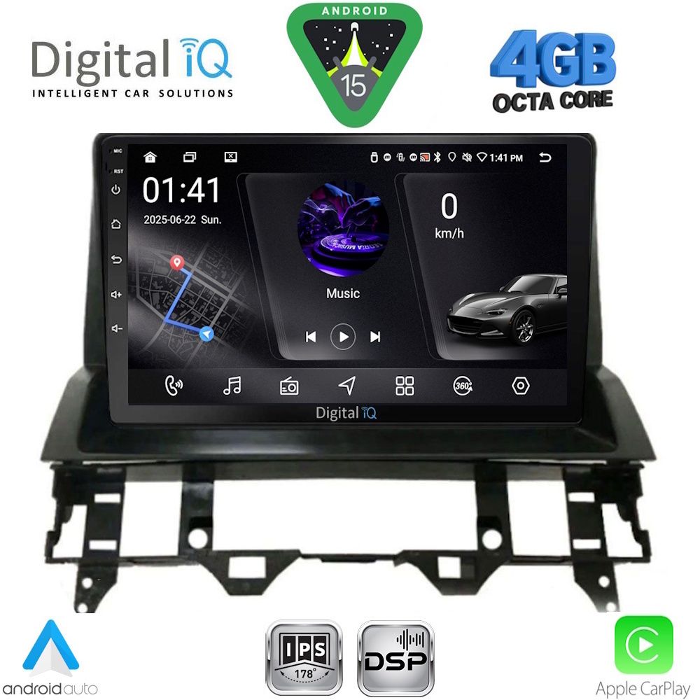 Βλησαρούλης Car Center - DIGITAL IQ RSG 6376_CPA DASH (10inc) MULTIMEDIA TABLET for MAZDA 6 mod. 2002-2008