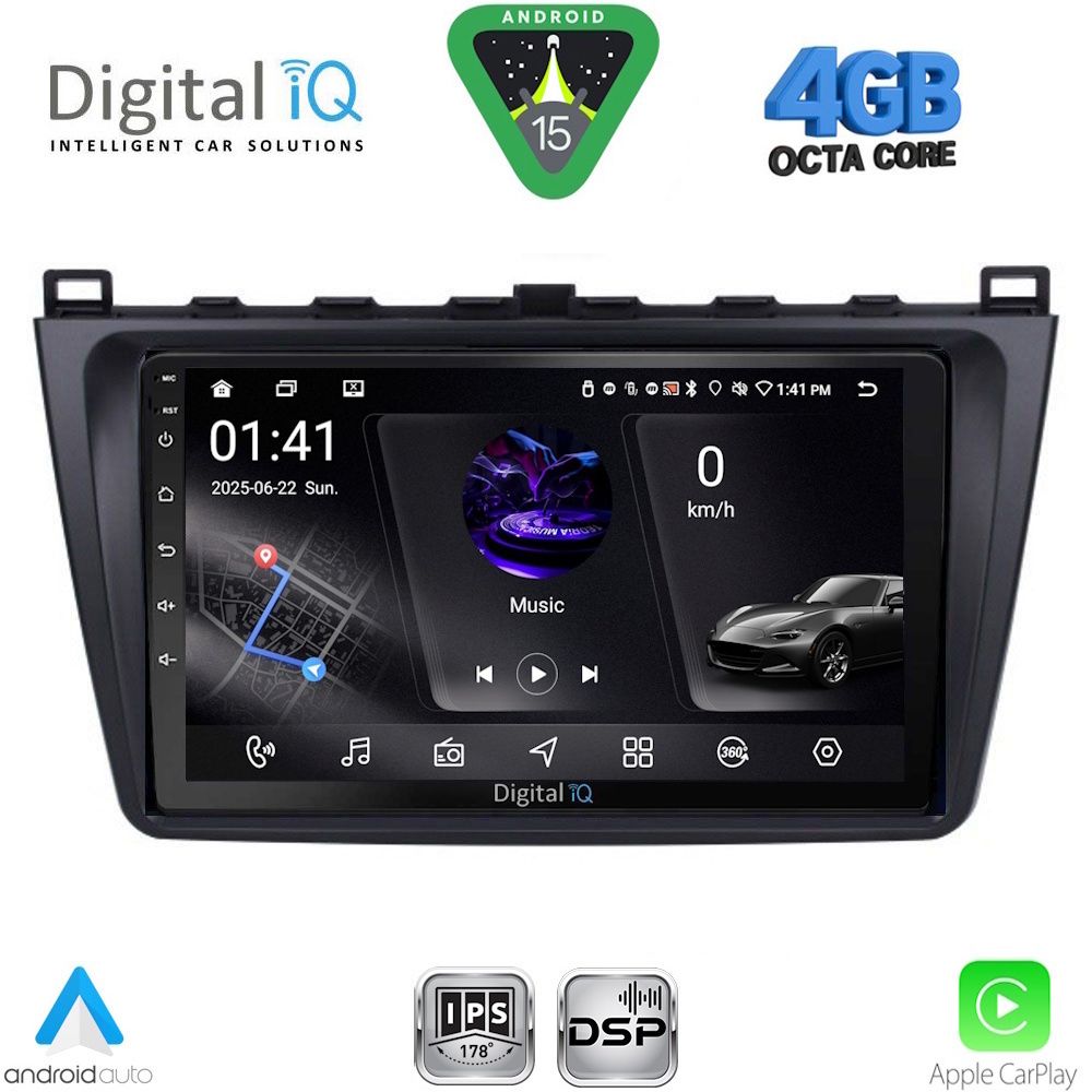 Βλησαρούλης Car Center - DIGITAL IQ RSG 6377_CPA (9inc) MULTIMEDIA TABLET for MAZDA 6 mod. 2008-2012