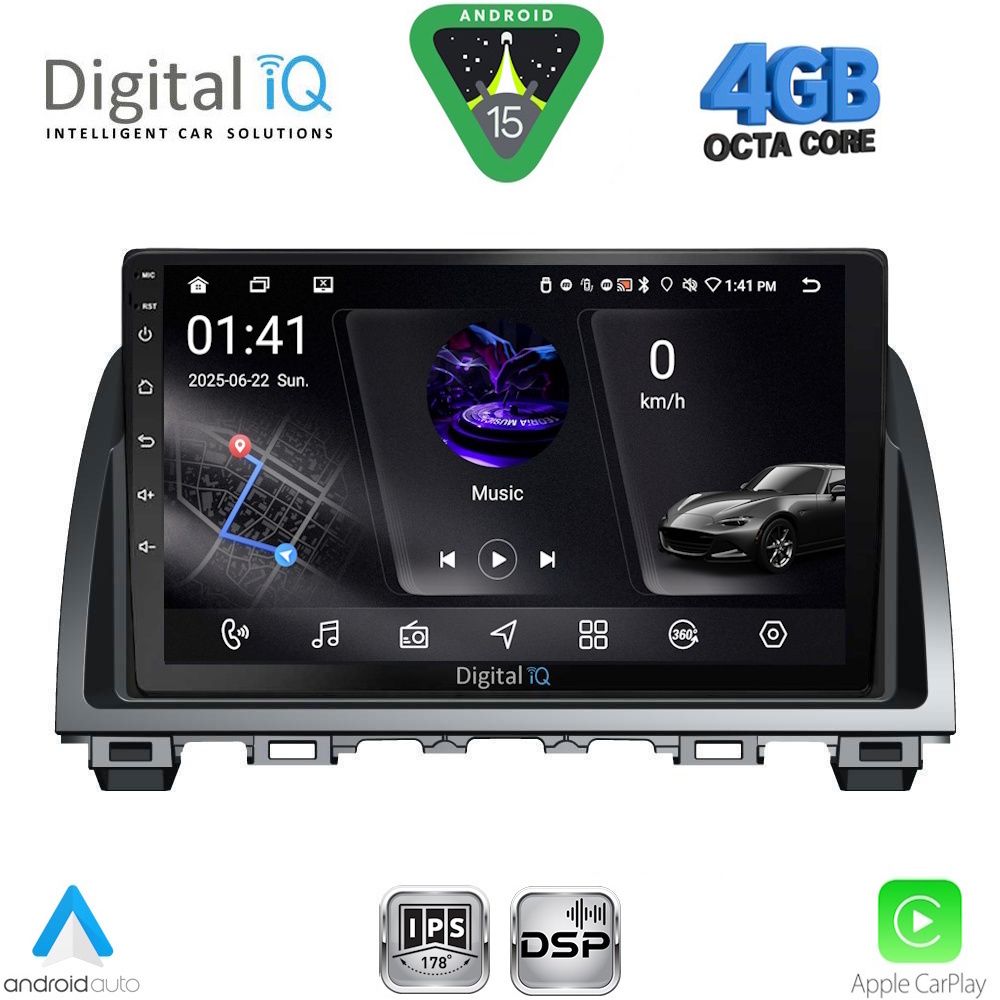 Βλησαρούλης Car Center - DIGITAL IQ RSG 6378_CPA (9inc) MULTIMEDIA TABLET for MAZDA 6 mod. 2012-2017