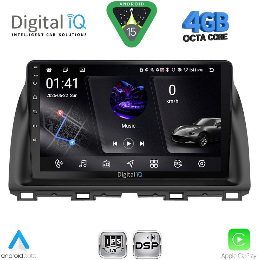 Βλησαρούλης Car Center - DIGITAL IQ RSG 6380_CPA (10inc) MULTIMEDIA TABLET for MAZDA CX5 mod. 2013-2017