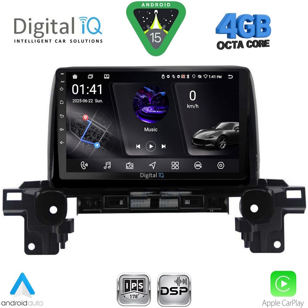 Βλησαρούλης Car Center - DIGITAL IQ RSG 6381_CPA (9inc) MULTIMEDIA TABLET for MAZDA CX5 mod. 2017-2025