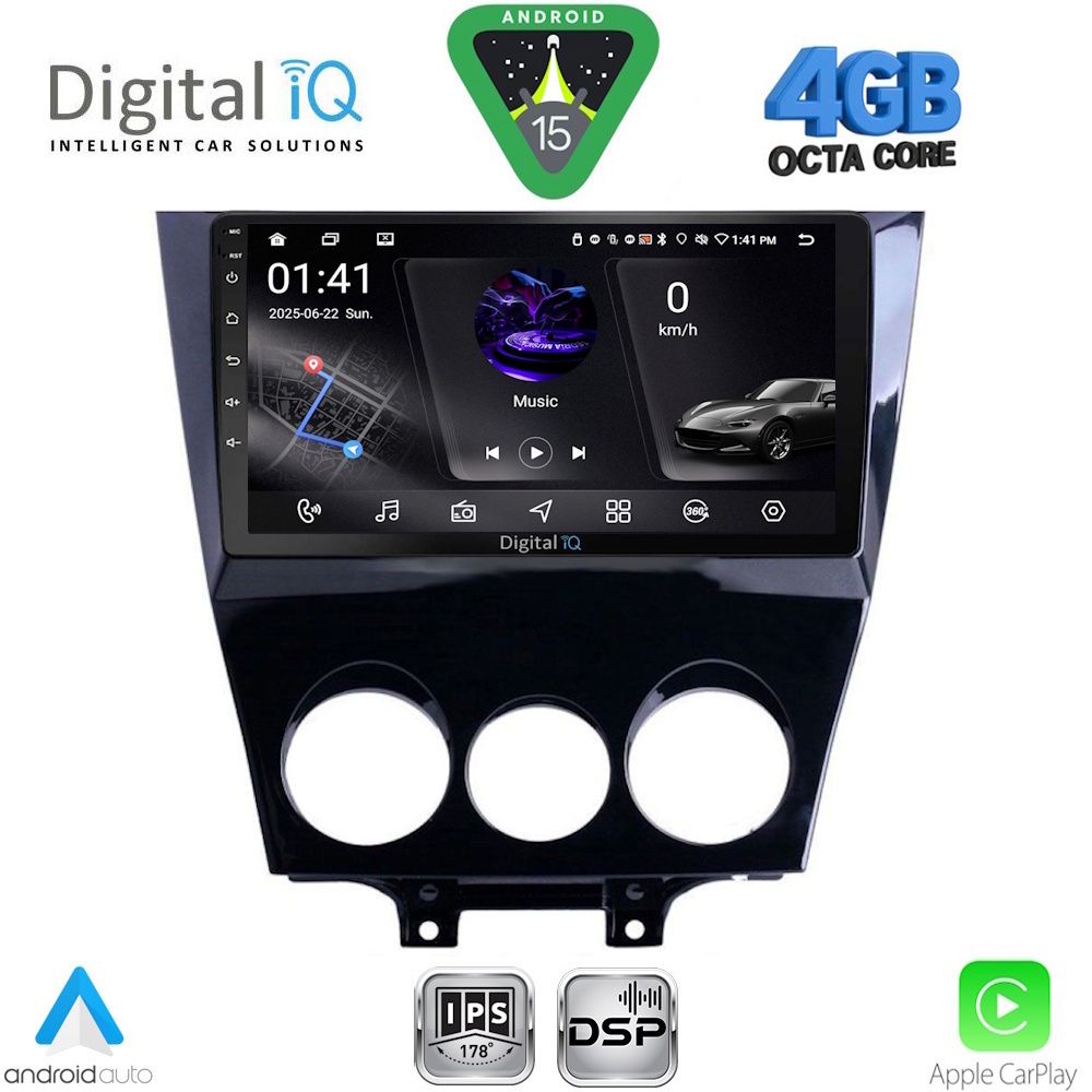 Βλησαρούλης Car Center - DIGITAL IQ RSG 6395_CPA (9inc) MULTIMEDIA TABLET for MAZDA RX8 mod. 2008-2014