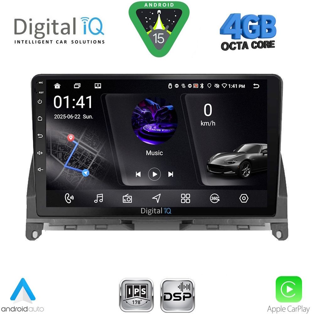 Βλησαρούλης Car Center - DIGITAL IQ RSG 6405_CPA (9inc) MULTIMEDIA TABLET for MERCEDES C (W204) mod. 2007-2011