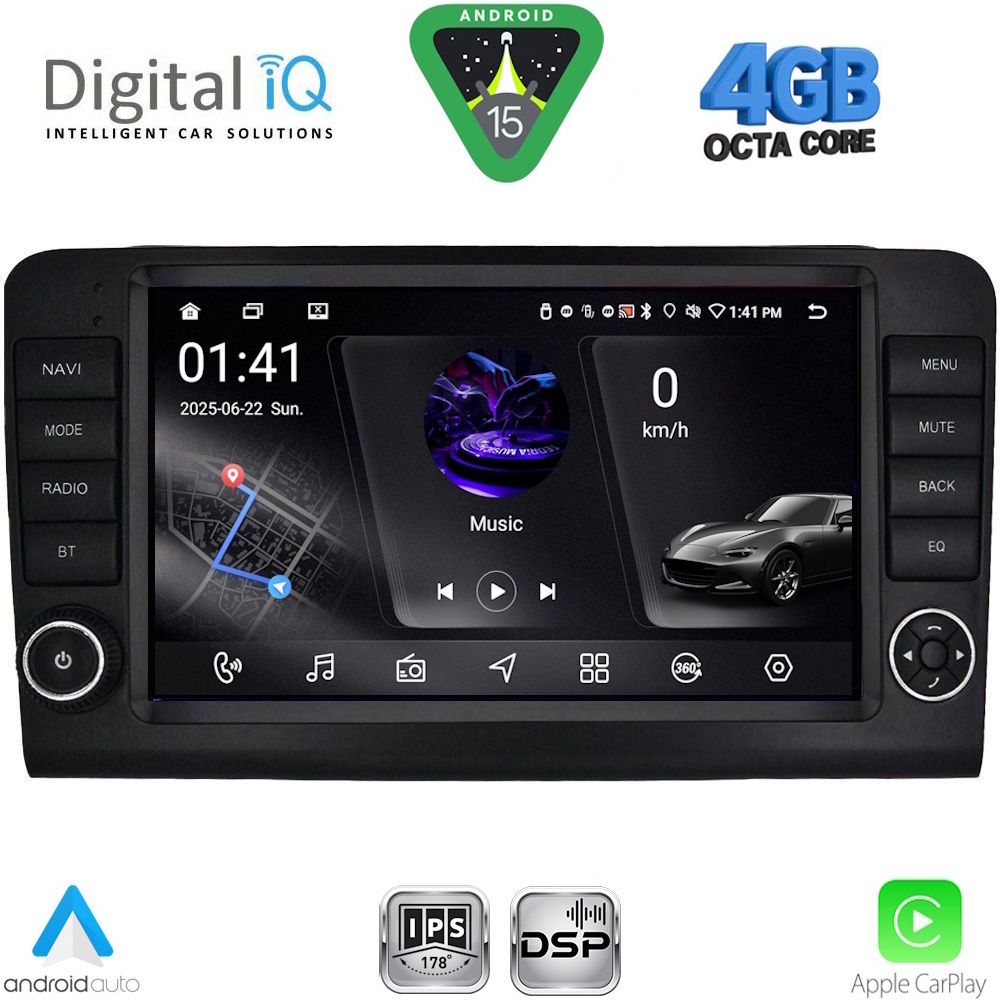 Βλησαρούλης Car Center - DIGITAL IQ RSG 6416_CPA (9inc) MULTIMEDIA TABLET for MERCEDES ML (W164) – GL (X164) mod. 2005-2011