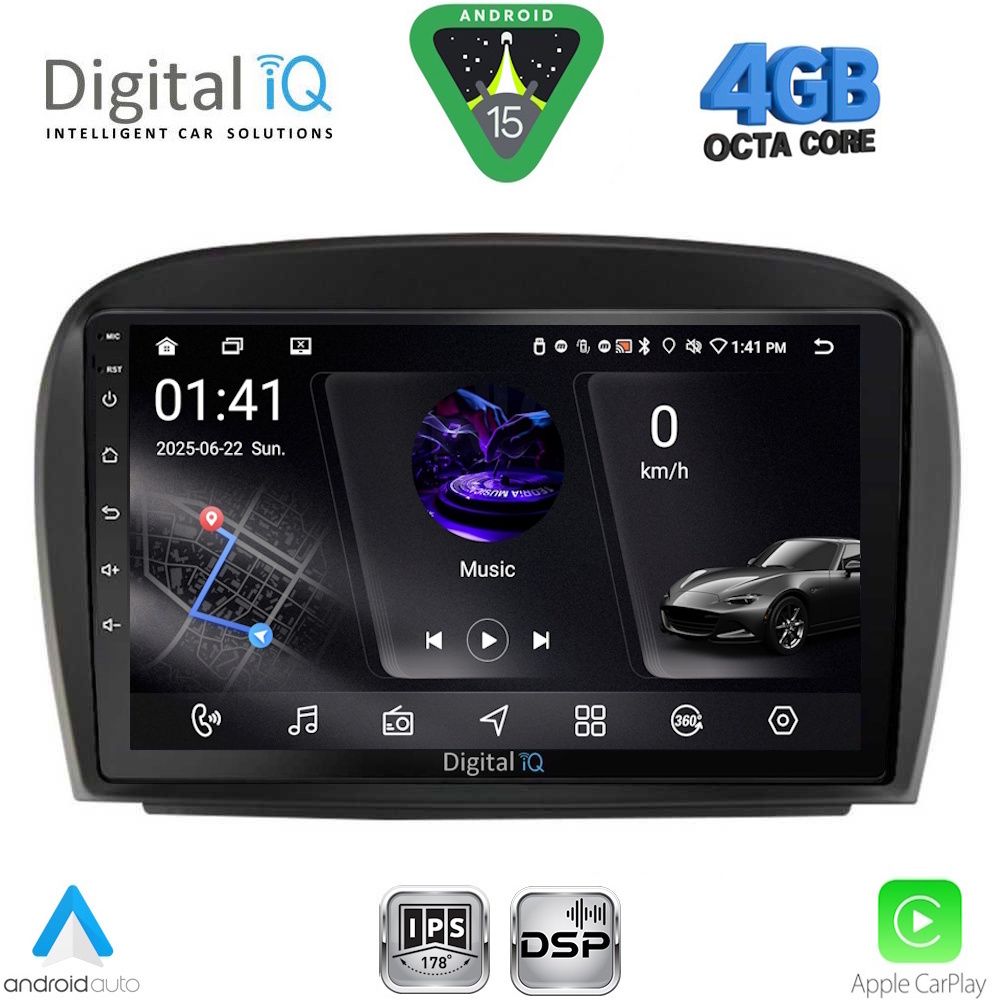 Βλησαρούλης Car Center - DIGITAL IQ RSG 6427_CPA (9inc) MULTIMEDIA TABLET for MERCEDES SL (R230) FACELIFT mod. 2006-2012
