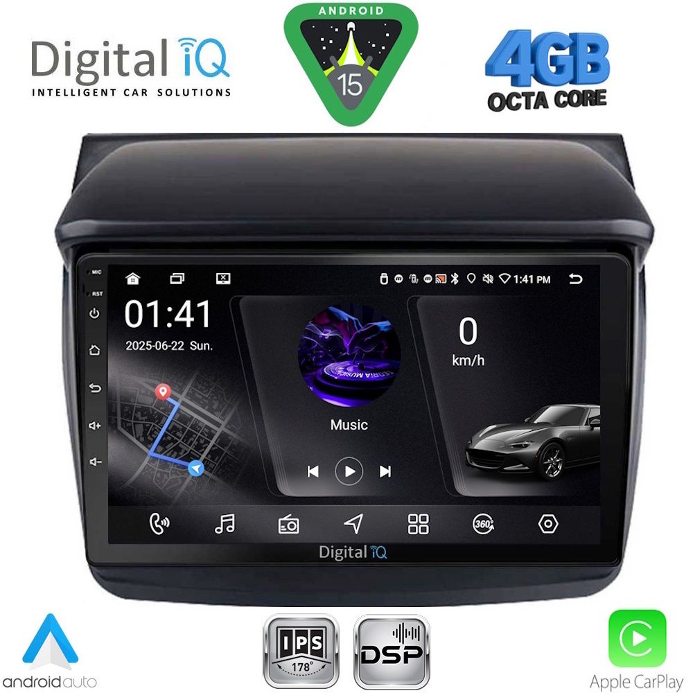Βλησαρούλης Car Center - DIGITAL IQ RSG 6436_CPA (9inc) MULTIMEDIA TABLET for MITSUBISHI L200 mod. 2006-2015