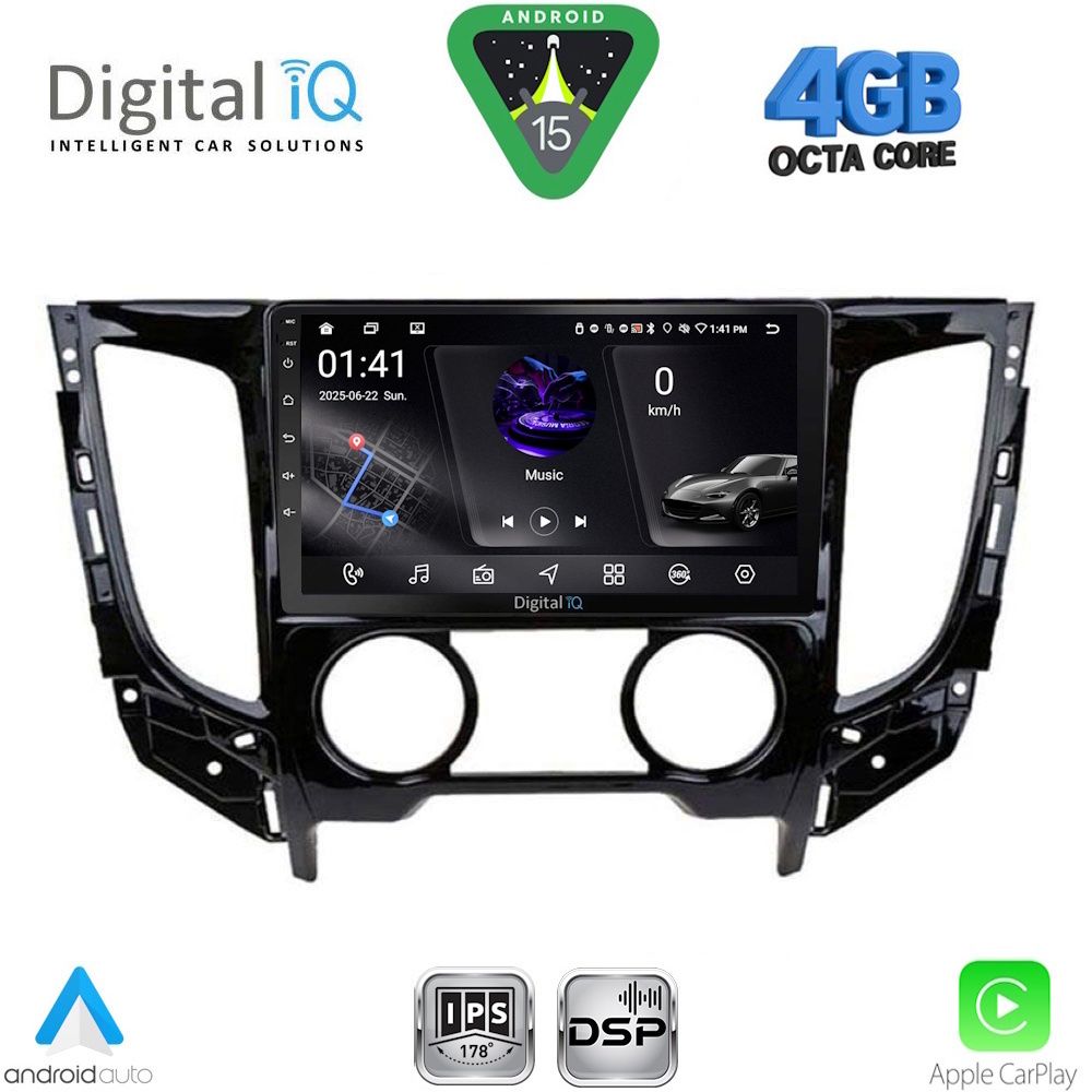 Βλησαρούλης Car Center - DIGITAL IQ RSG 6437_CPA A/C (9inc) MULTIMEDIA TABLET for MITSUBISHI L200 mod. 2015-2019 with A/C