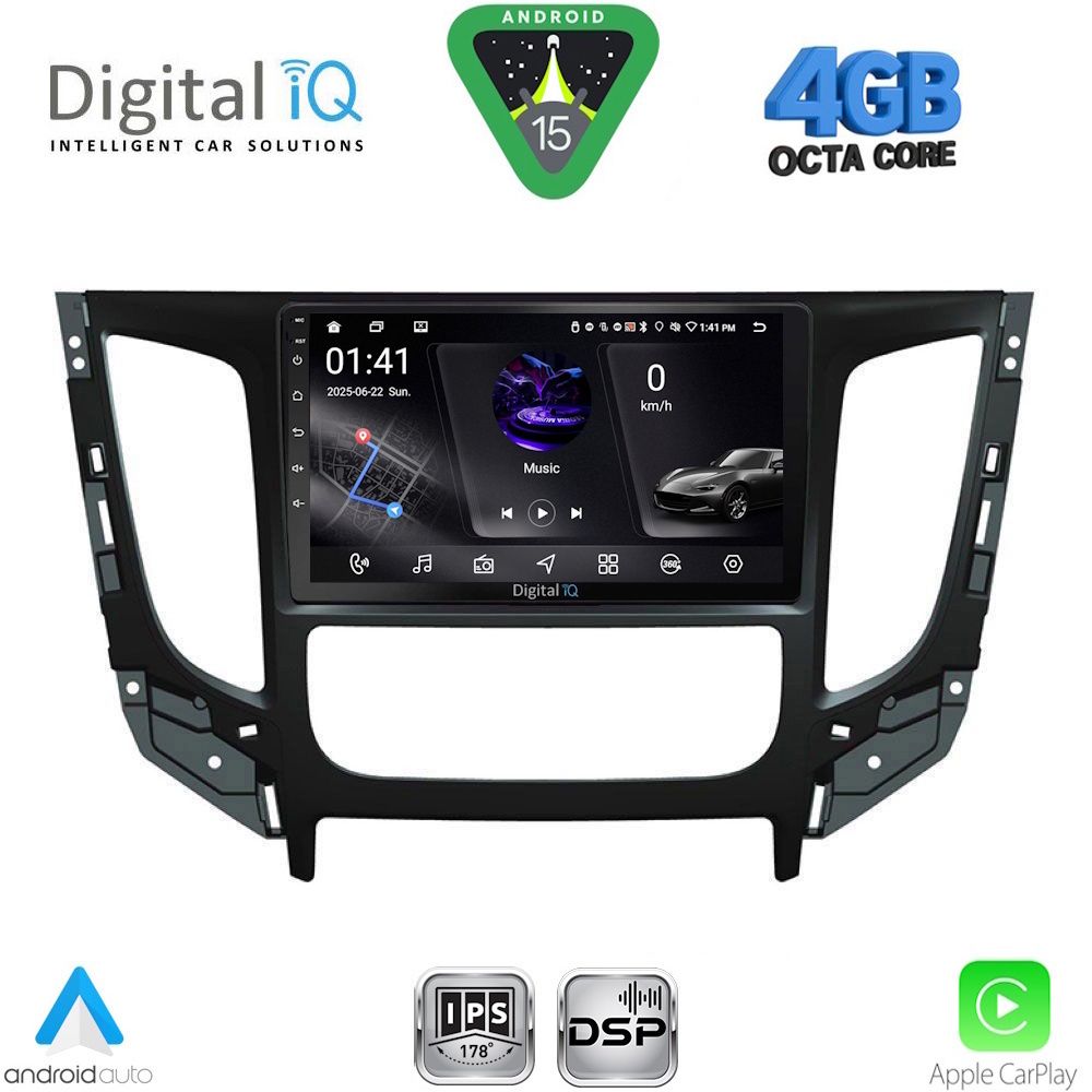 Βλησαρούλης Car Center - DIGITAL IQ RSG 6437_CPA CLIMA (9inc) MULTIMEDIA TABLET for MITSUBISHI L200 mod. 2015-2019 with CLIMA