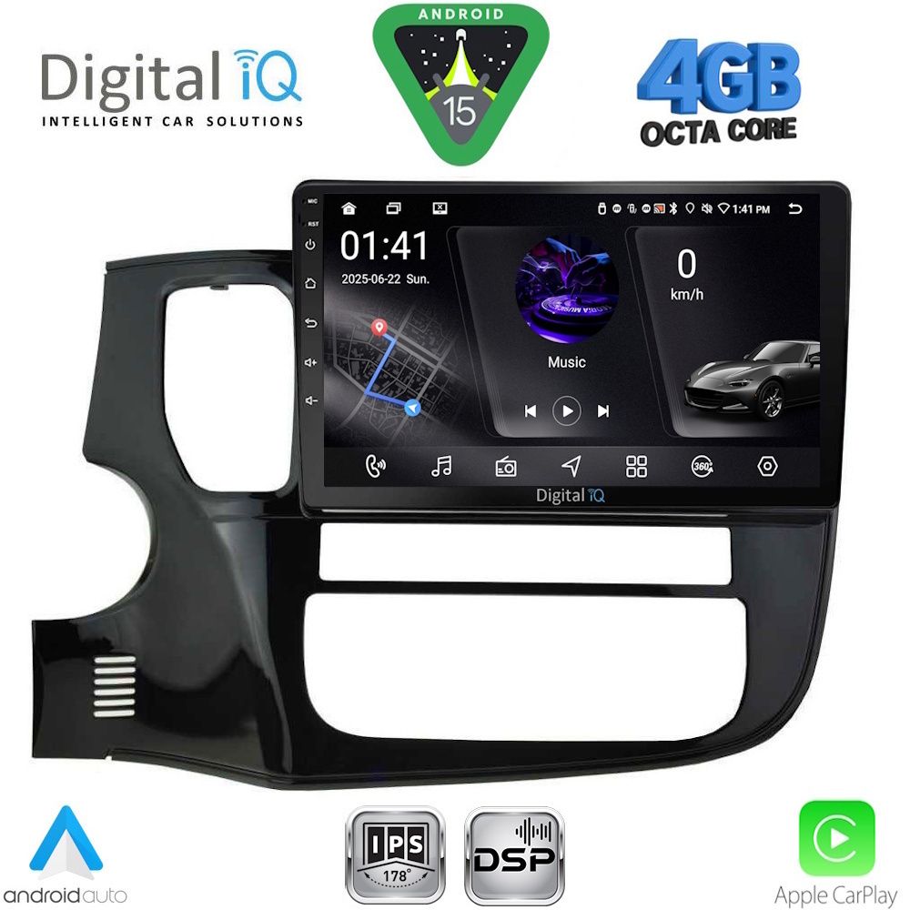 Βλησαρούλης Car Center - DIGITAL IQ RSG 6443_CPA (10inc) MULTIMEDIA TABLET for MITSUBISHI OUTLANDER mod. 2013-2020