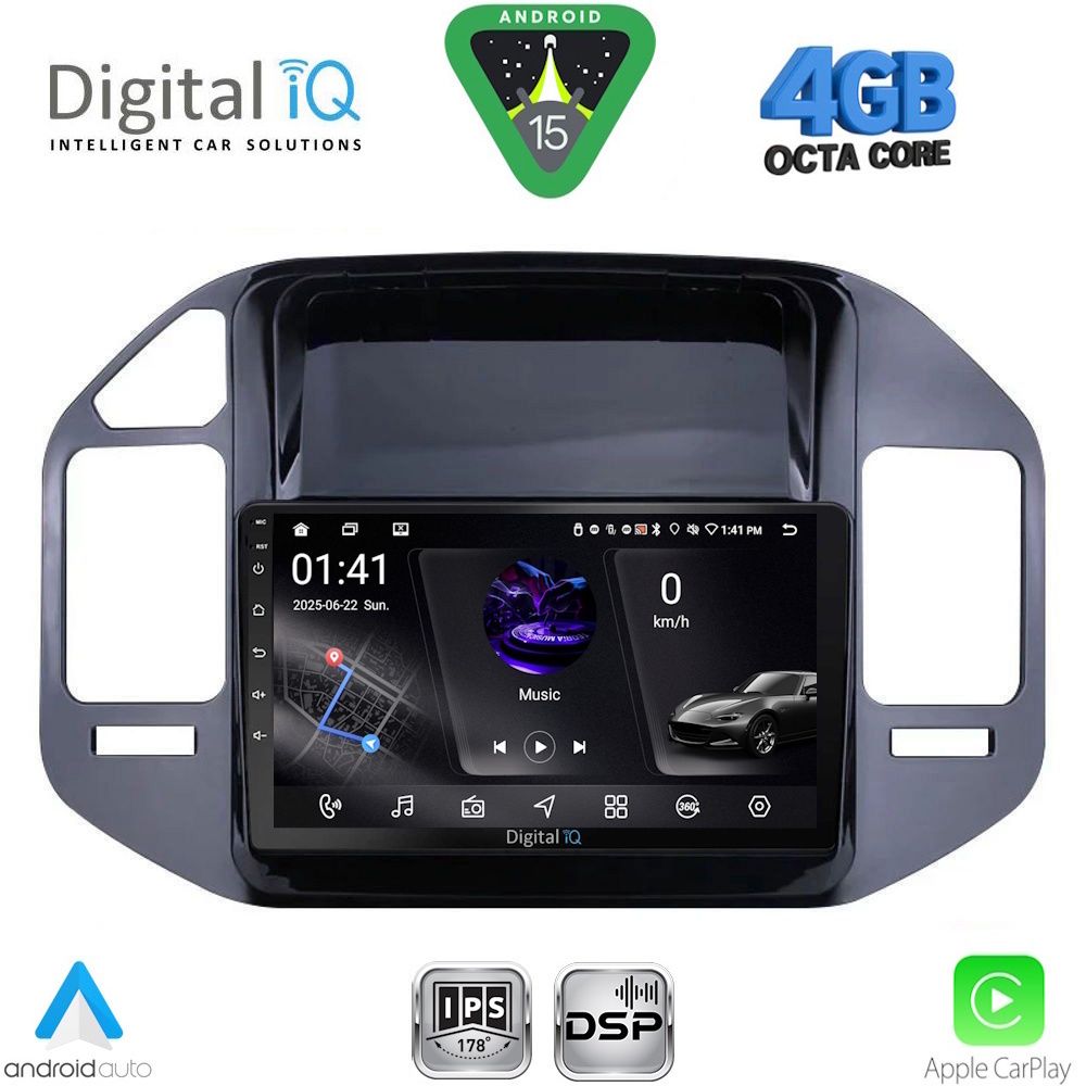 Βλησαρούλης Car Center - DIGITAL IQ RSG 6444_CPA (9inc) MULTIMEDIA TABLET for MITSUBISHI PAJERO mod. 1999-2006