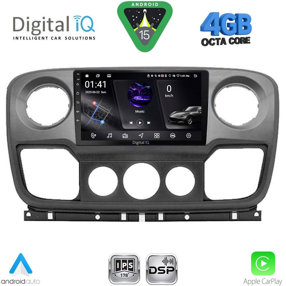 Βλησαρούλης Car Center - DIGITAL IQ RSG 6463_CPA (10inc) MULTIMEDIA TABLET for NISSAN NV400 - OPEL MOVANO - RENAULT MASTER mod. 2010-2020
