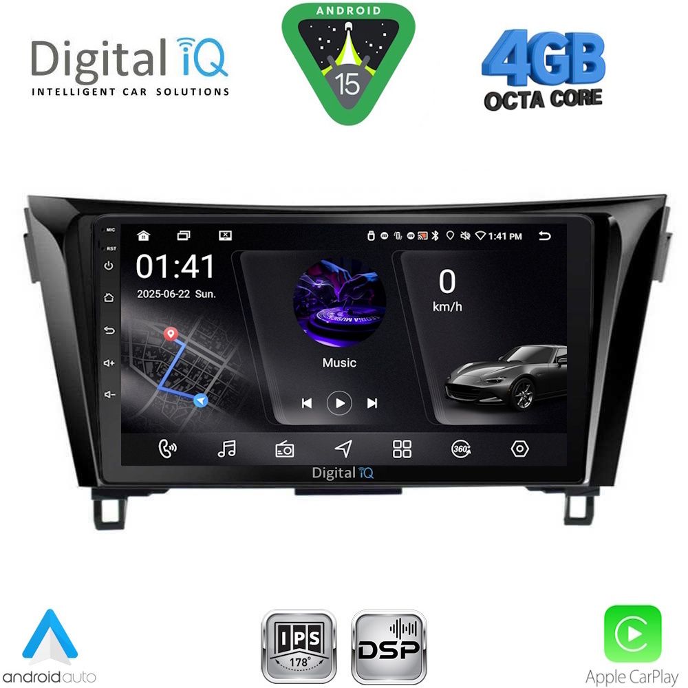 Βλησαρούλης Car Center - DIGITAL IQ RSG 6468_CPA (10inc) MULTIMEDIA TABLET for NISSAN QASHQAI - XTRAIL mod. 2014-2021