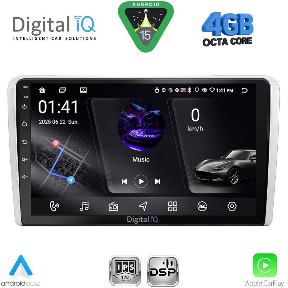 Βλησαρούλης Car Center - DIGITAL IQ RSG 6481SL_CPA (9inc) MULTIMEDIA TABLET for OPEL ALL mod. 2004-2014 (SILVER)