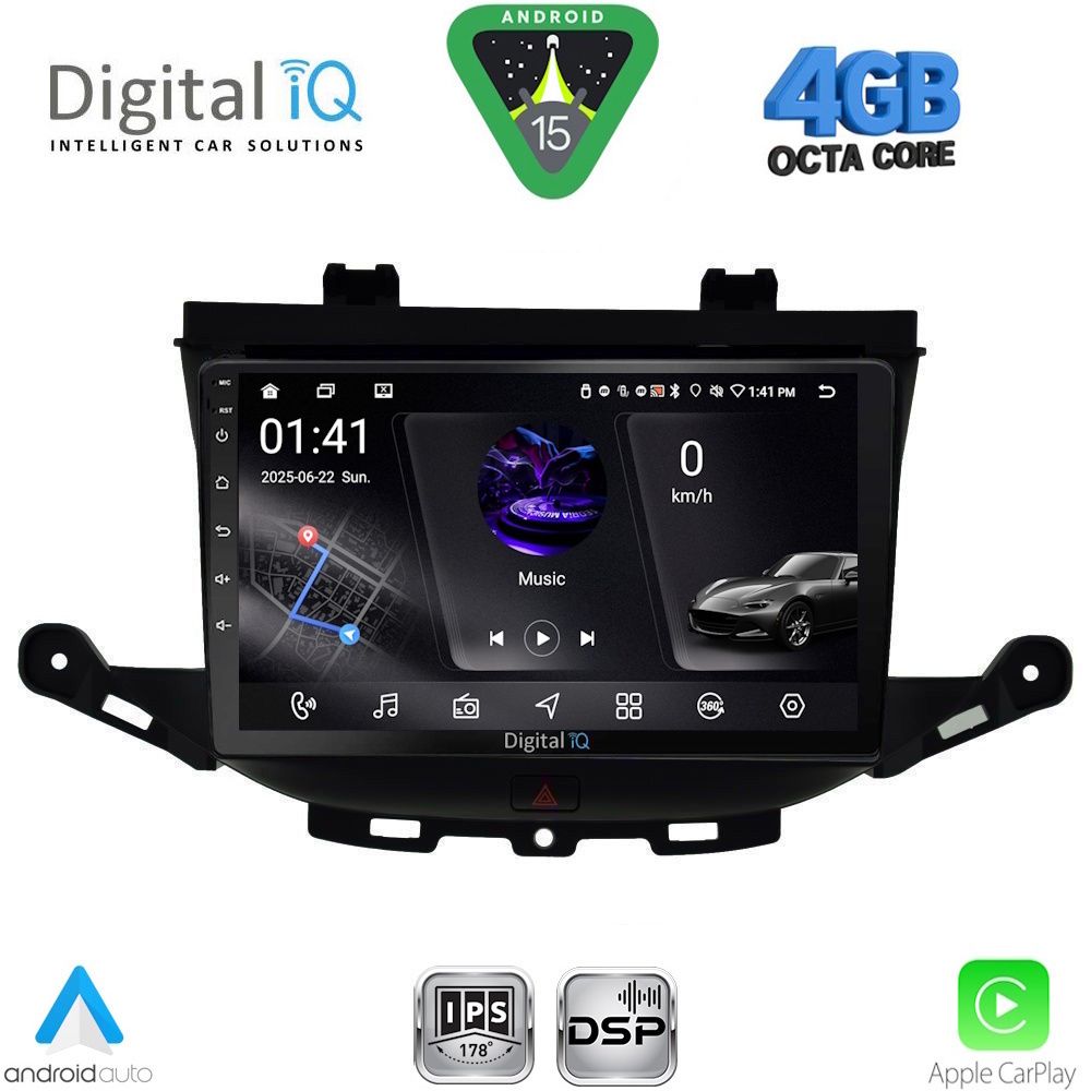 Βλησαρούλης Car Center - DIGITAL IQ RSG 6483_CPA (9inc) MULTIMEDIA TABLET for OPEL ASTRA K mod.2015-2022
