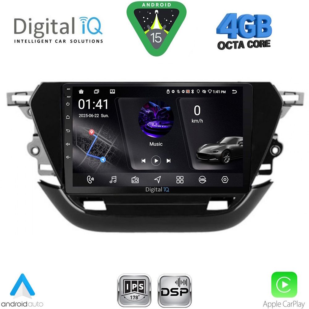 Βλησαρούλης Car Center - DIGITAL IQ RSG 6487_CPA (9inc) MULTIMEDIA TABLET for OPEL CORSA F mod. 2019-2024