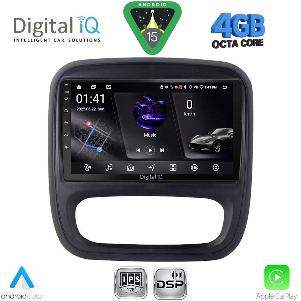 Βλησαρούλης Car Center - DIGITAL IQ RSG 6499_CPA (9inc) MULTIMEDIA TABLET for OPEL VIVARO – RENAULT TRAFIC – FIAT TALENDO – NISSAN NV 300 mod. 2014-2020