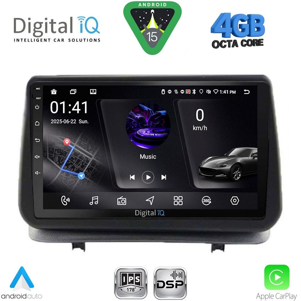 Βλησαρούλης Car Center - DIGITAL IQ RSG 6543_CPA (9inc) MULTIMEDIA TABLET for RENAULT CLIO mod. 2005-2011