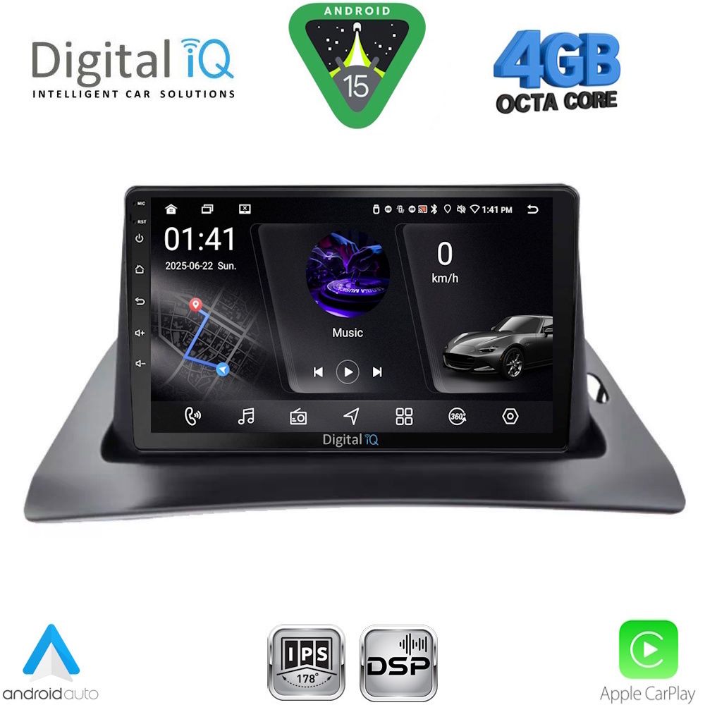 Βλησαρούλης Car Center - DIGITAL IQ RSG 6550_CPA (9inc) MULTIMEDIA TABLET for RENAULT KANGOO mod. 2010-2021