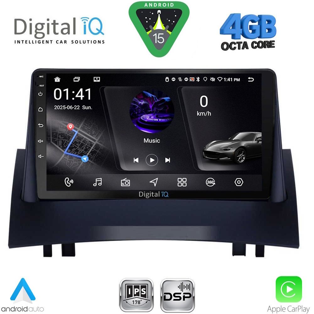Βλησαρούλης Car Center - DIGITAL IQ RSG 6555_CPA (9inc) MULTIMEDIA TABLET for RENAULT MEGANE 2 mod. 2002-2008