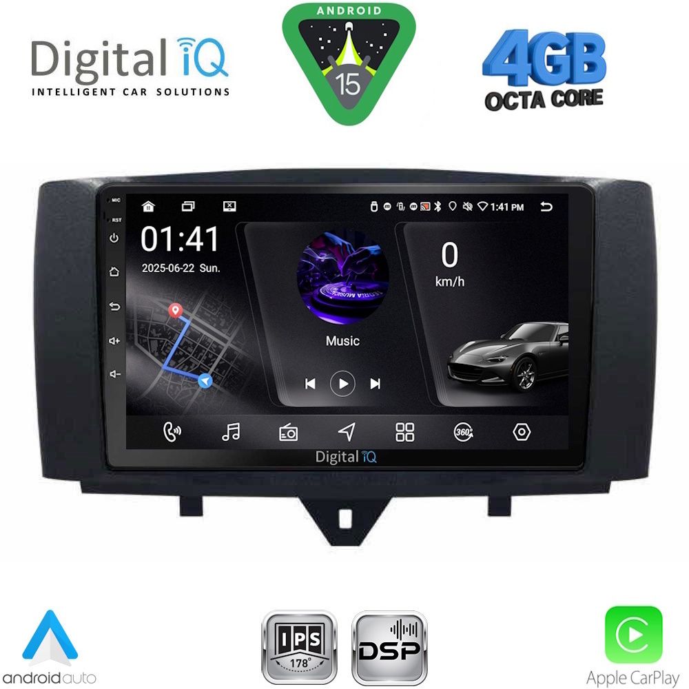 Βλησαρούλης Car Center - DIGITAL IQ RSG 6622_CPA (9inc) MULTIMEDIA TABLET for SMART (451) mod. 2010-2015