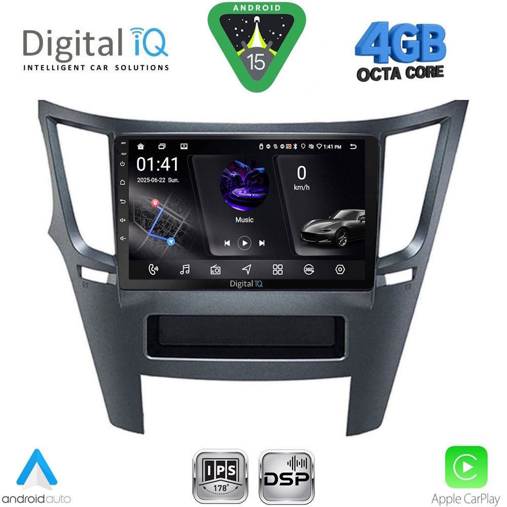 Βλησαρούλης Car Center - DIGITAL IQ RSG 6667_CPA (9inc) MULTIMEDIA TABLET for SUBARU LEGACY - OUTBACK mod. 2009-2014