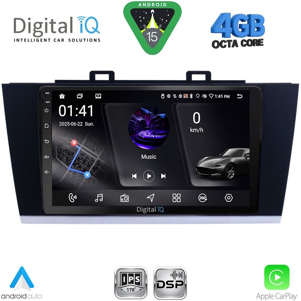 Βλησαρούλης Car Center - DIGITAL IQ RSG 6668_CPA (9inc) MULTIMEDIA TABLET for SUBARU LEGACY - OUTBACK mod. 2014-2019