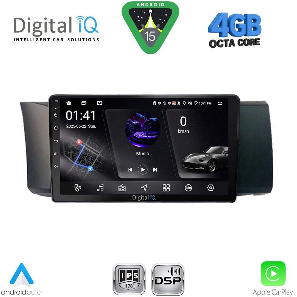 Βλησαρούλης Car Center - DIGITAL IQ RSG 6669_CPA (9inc) MULTIMEDIA TABLET for TOYOTA GT86 - SUBARU BRZ mod. 2012-2024