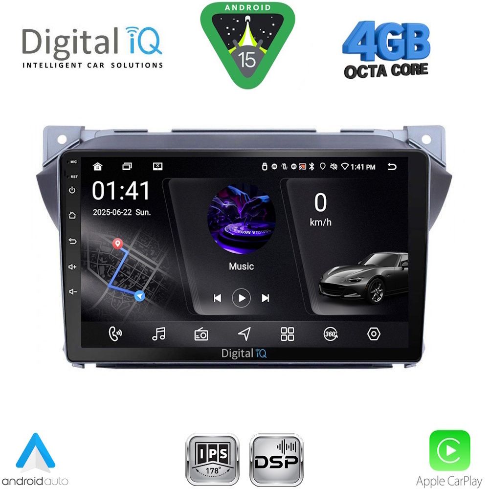 Βλησαρούλης Car Center - DIGITAL IQ RSG 6670_CPA (9inc) MULTIMEDIA TABLET for SUZUKI ALTO - NISSAN PIXO mod. 2009-2014
