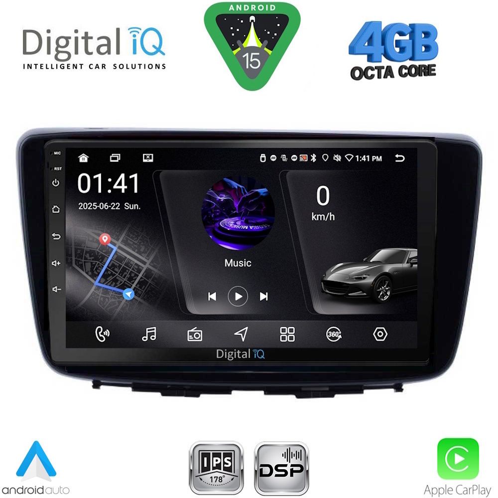 Βλησαρούλης Car Center - DIGITAL IQ RSG 6672_CPA (9inc) MULTIMEDIA TABLET for SUZUKI BALENO mod. 2016-2022