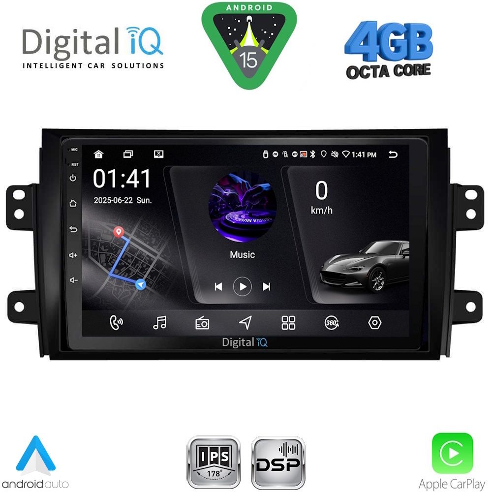 Βλησαρούλης Car Center - DIGITAL IQ RSG 6688_CPA (9inc) MULTIMEDIA TABLET for FIAT SEDICI – SUZUKI SX4 mod. 2005-2013