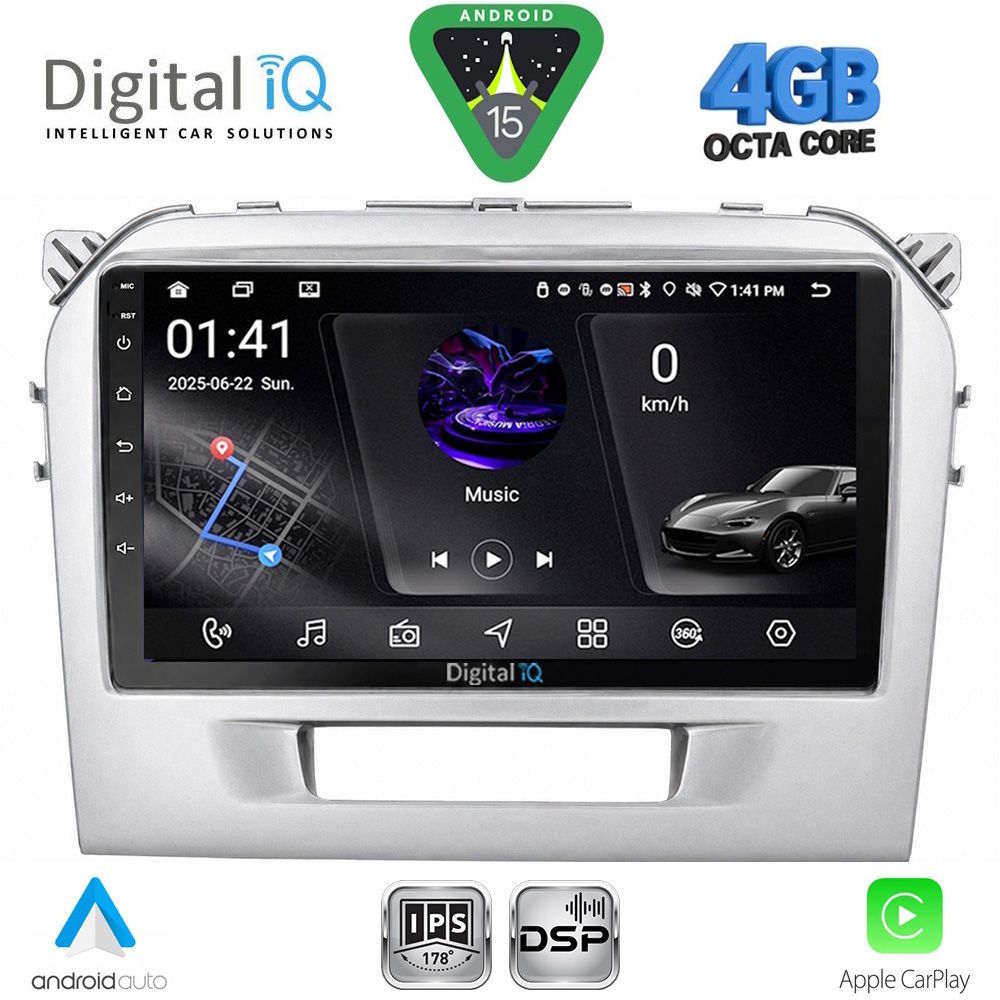 Βλησαρούλης Car Center - DIGITAL IQ RSG 6697SL_CPA (9inc) MULTIMEDIA TABLET for SUZUKI VITARA mod. 2016-2026 (SILVER)