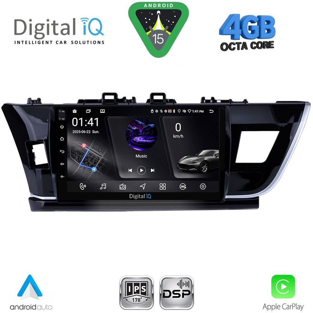 Βλησαρούλης Car Center - DIGITAL IQ RSG 6714BIG_CPA (10inc) MULTIMEDIA TABLET for TOYOTA COROLLA mod. 2013-2016