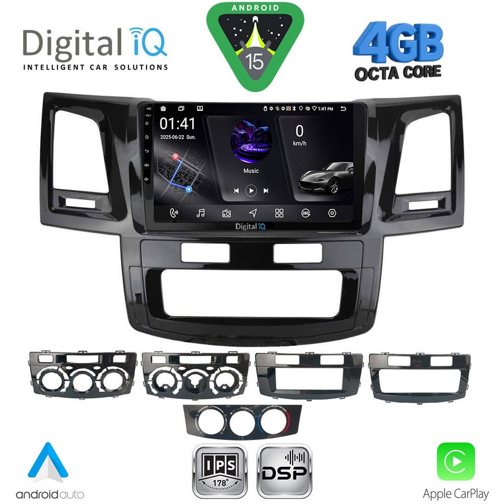 Βλησαρούλης Car Center - DIGITAL IQ RSG 6720_CPA (9inc) MULTIMEDIA TABLET for TOYOTA HILUX mod. 2005-2016