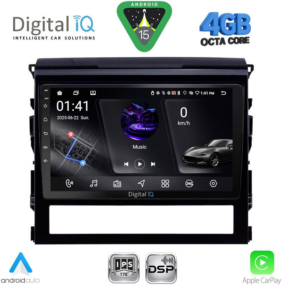 Βλησαρούλης Car Center - DIGITAL IQ RSG 6725_CPA (9inc) MULTIMEDIA TABLET for TOYOTA LANDCRUISER mod. 2016-2019