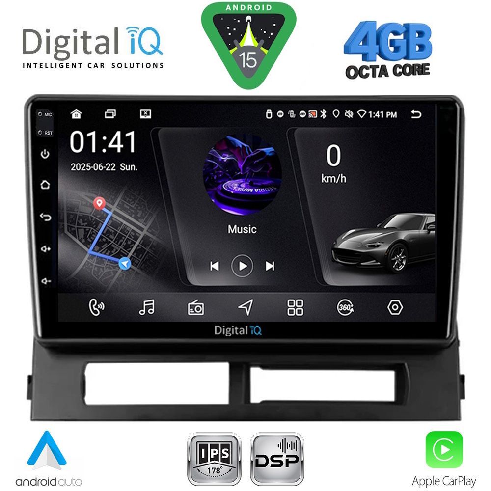 Βλησαρούλης Car Center - DIGITAL IQ RSG 6728DASH_CPA (9inc) MULTIMEDIA TABLET for TOYOTA PRIUS mod. 2003-2009 (Supports Original Clima-HYBRID)
