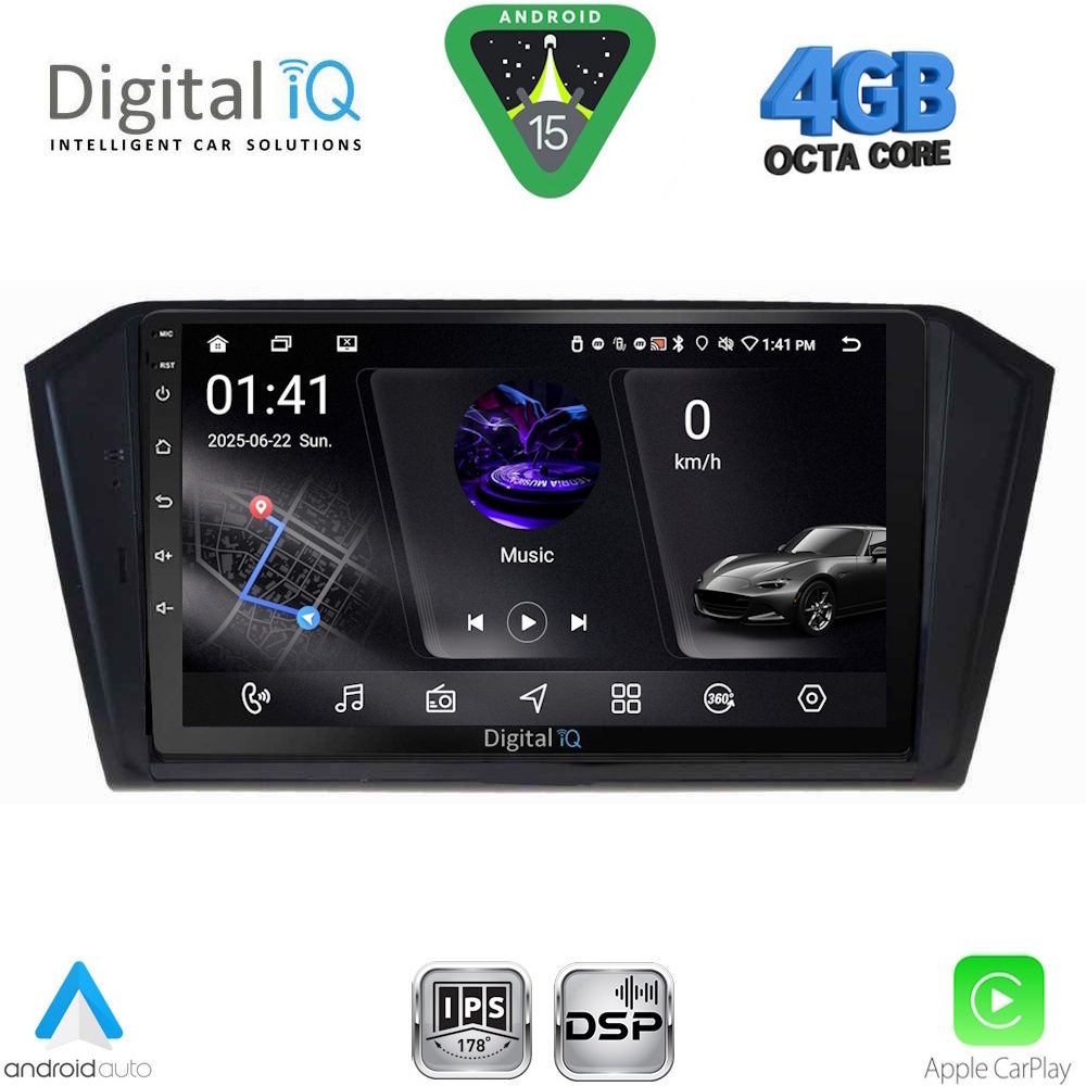 Βλησαρούλης Car Center - DIGITAL IQ RSG 6750_CPA (10inc) MULTIMEDIA TABLET for VW PASSAT mod. 2016-2022