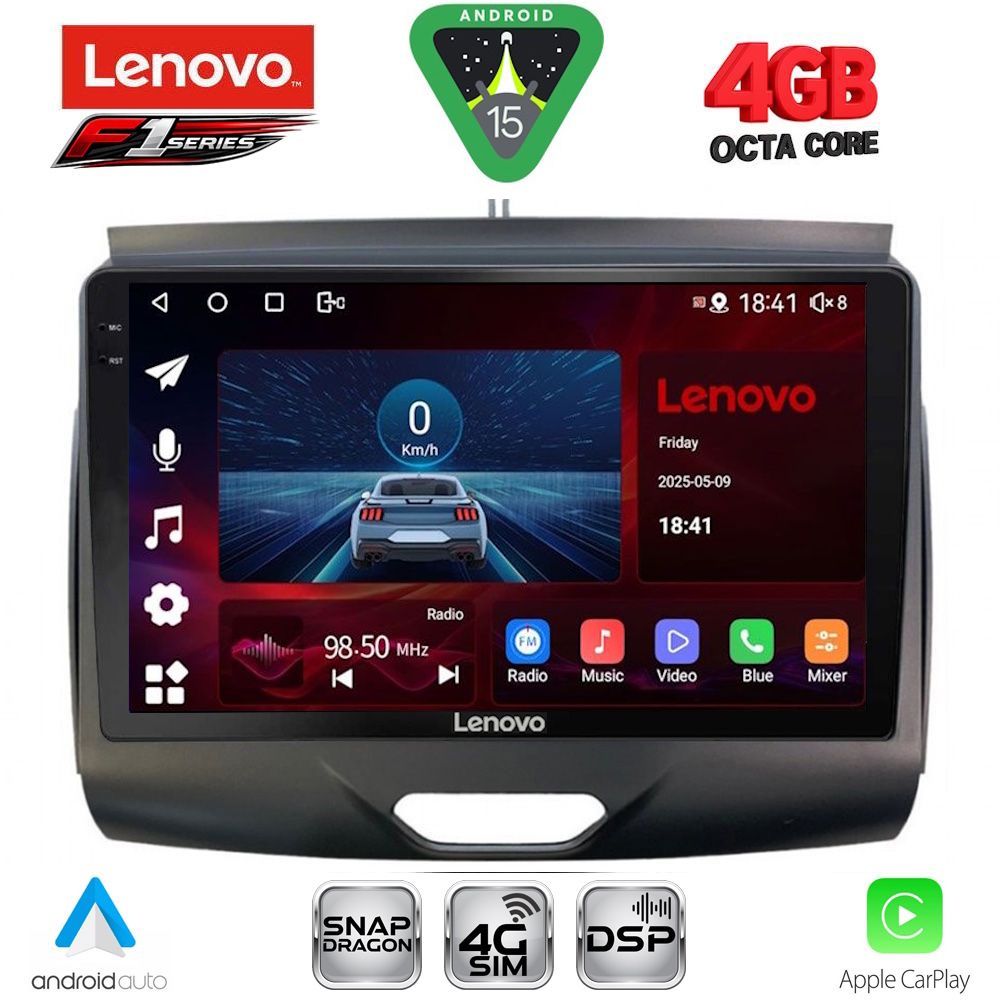 Βλησαρούλης Car Center - LENOVO SSQ 9172B_CPA (9inc) MULTIMEDIA TABLET for FORD RANGER mod. 2015-2018