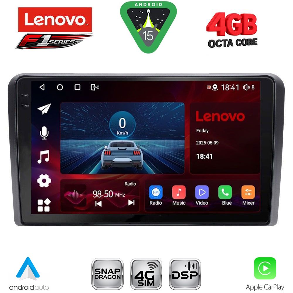 Βλησαρούλης Car Center - LENOVO SSQ 9180_CPA (9inc) MULTIMEDIA TABLET for FORD TOURNEO – COURIER mod. 2014-2024