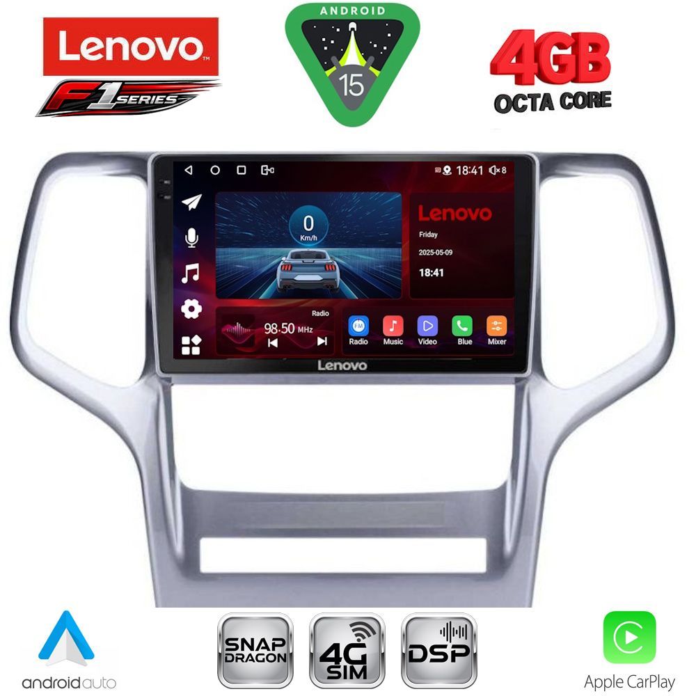 Βλησαρούλης Car Center - LENOVO SSQ 9282_CPA (9inc) MULTIMEDIA TABLET for JEEP GRAND CHEROKEE mod. 2011-2014