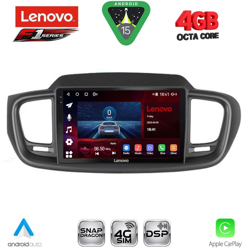 Βλησαρούλης Car Center - LENOVO SSQ 9319_CPA (10inc) MULTIMEDIA TABLET for KIA SORENTO mod. 2014-2020