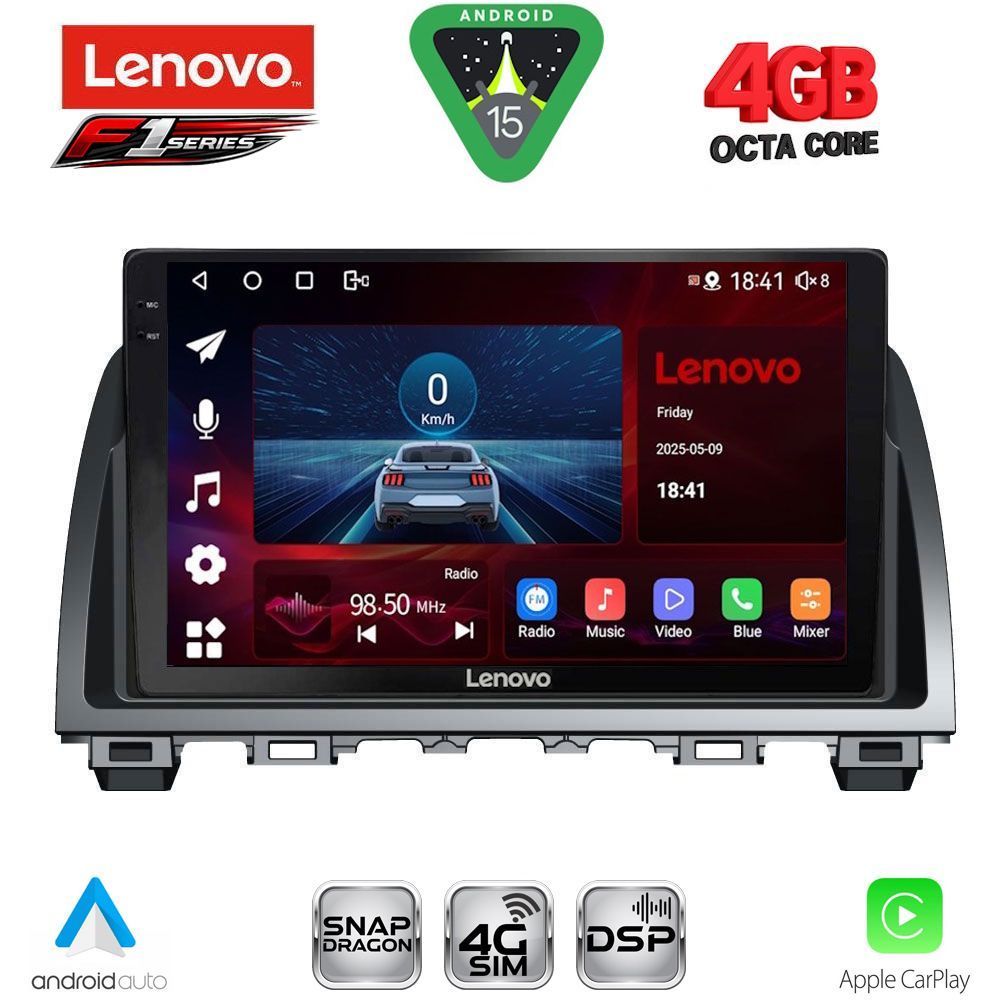 Βλησαρούλης Car Center - LENOVO SSQ 9378_CPA (9inc) MULTIMEDIA TABLET for MAZDA 6 mod. 2012-2017