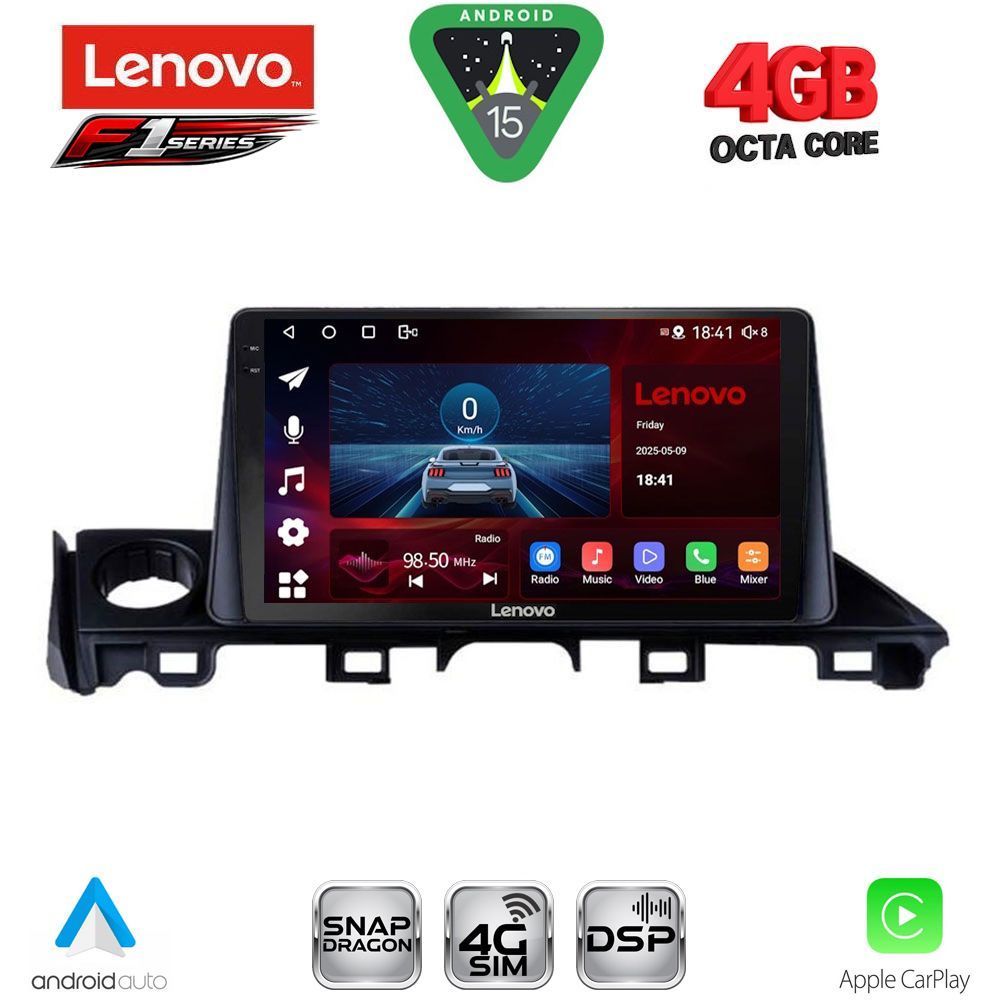 Βλησαρούλης Car Center - LENOVO SSQ 9379_CPA (9inc) MULTIMEDIA TABLET for MAZDA 6 mod. 2017-2020