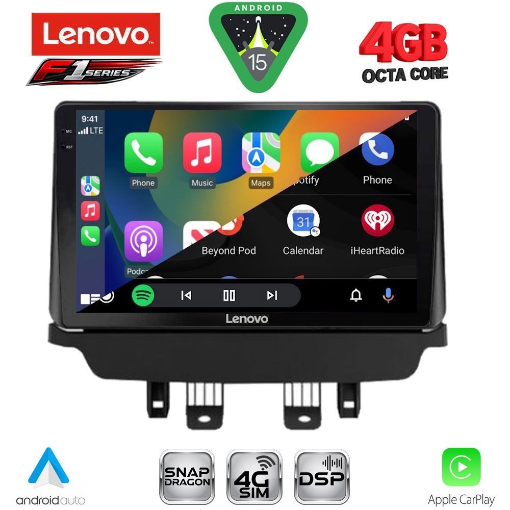 Βλησαρούλης Car Center - LENOVO SSQ 9384_CPA (9inc) MULTIMEDIA TABLET for MAZDA CX3 mod. 2014-2023