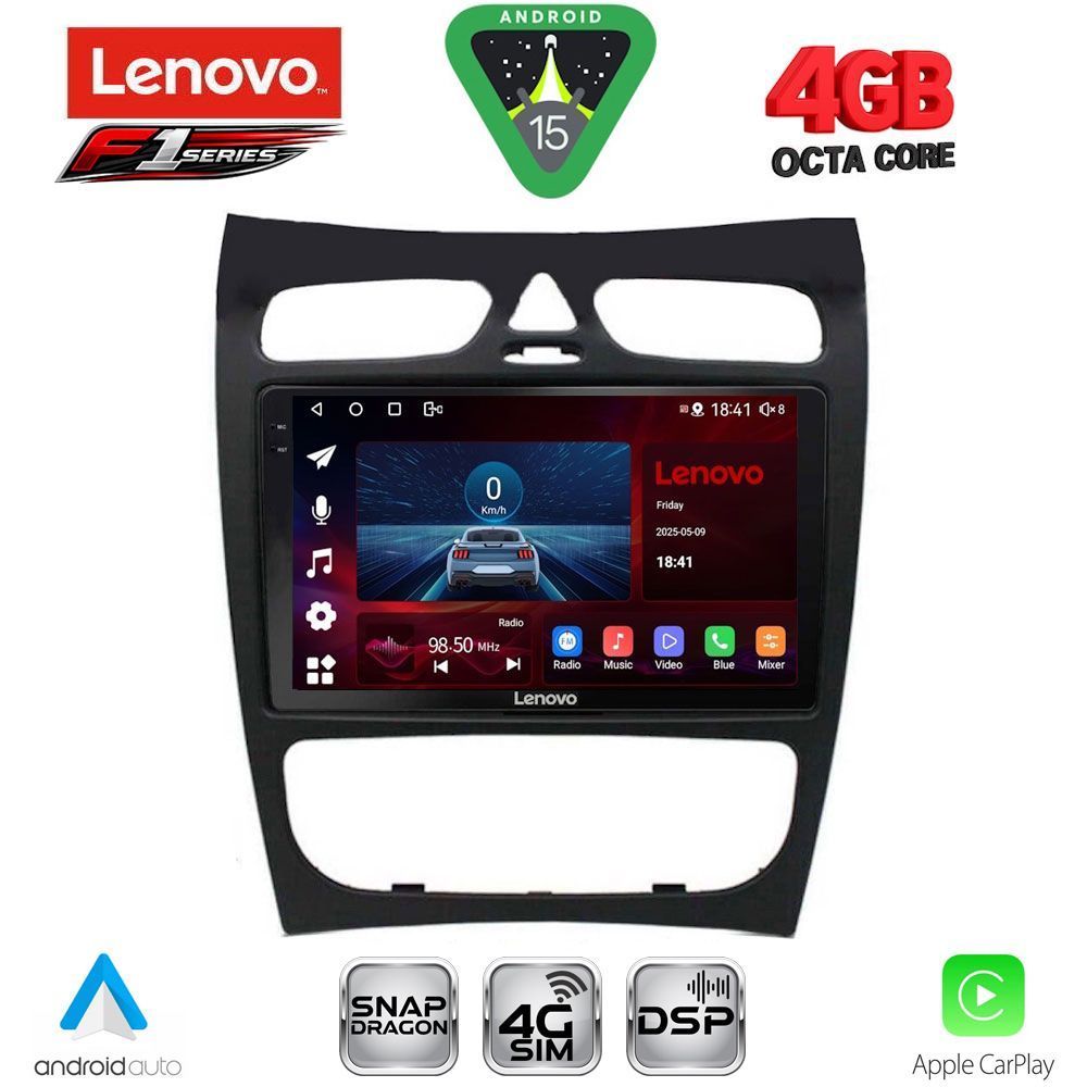 Βλησαρούλης Car Center - LENOVO SSQ 9406_CPA (9inc) MULTIMEDIA TABLET for MERCEDES CLK (W209) mod. 2000-2004