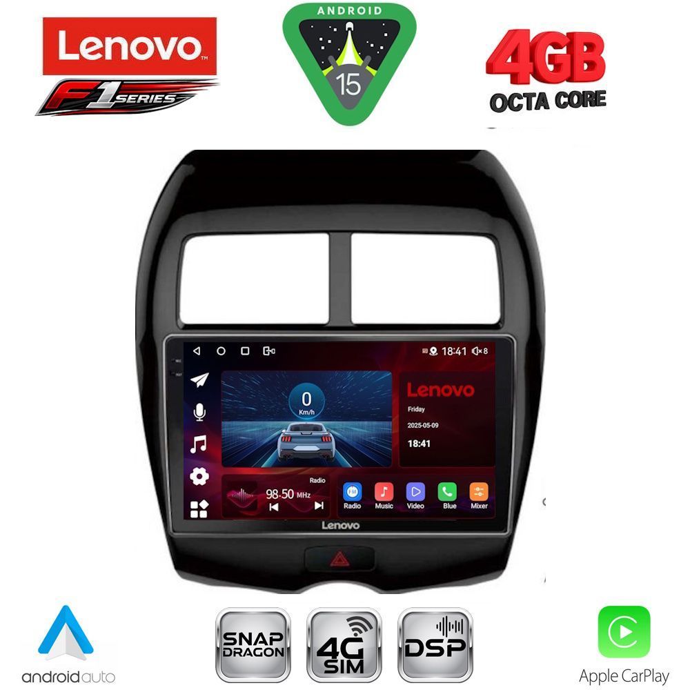 Βλησαρούλης Car Center - LENOVO SSQ 9430_CPA (10inc) MULTIMEDIA TABLET for MITSUBISHI ASX mod. 2009-2020 - PEUGEOT 4008 mod. 2012-2018