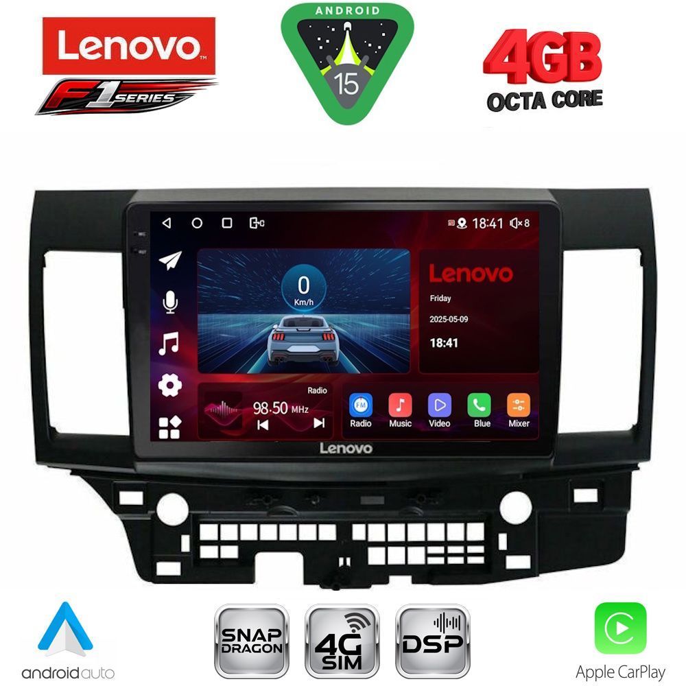 Βλησαρούλης Car Center - LENOVO SSQ 9434_CPA (10inc) MULTIMEDIA TABLET for MITSUBISHI LANCER mod. 2008-2017