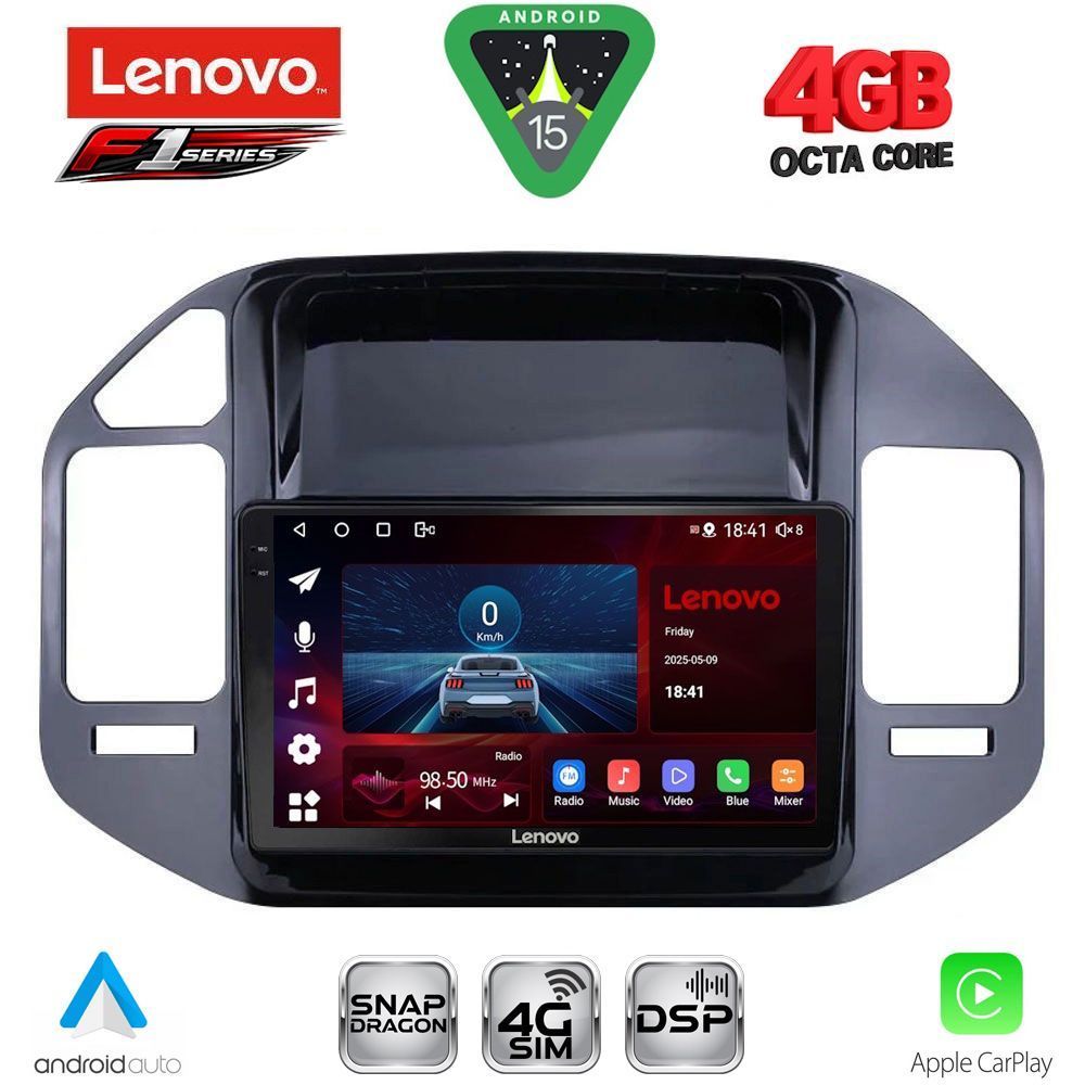 Βλησαρούλης Car Center - LENOVO SSQ 9444_CPA (9inc) MULTIMEDIA TABLET for MITSUBISHI PAJERO mod. 1999-2006