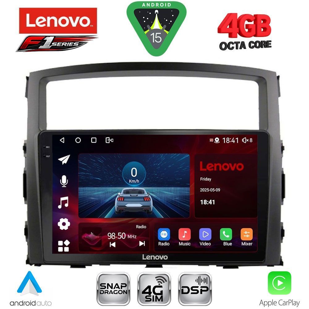 Βλησαρούλης Car Center - LENOVO SSQ 9446_CPA (9inc) MULTIMEDIA TABLET for MITSUBISHI PAJERO mod. 2006-2013