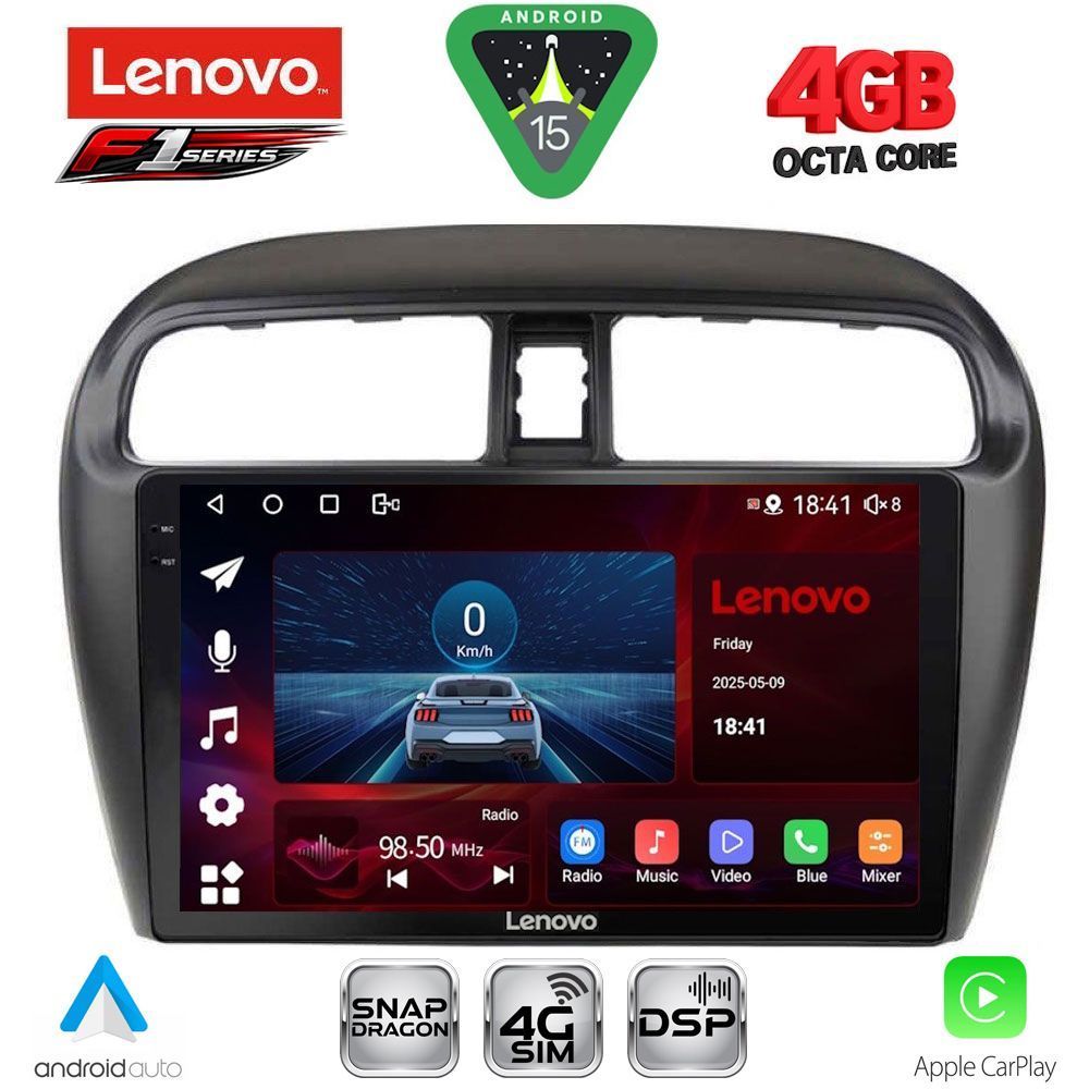 Βλησαρούλης Car Center - LENOVO SSQ 9448_CPA (9inc) MULTIMEDIA TABLET for MITSUBISHI SPACESTAR mod. 2013-2020