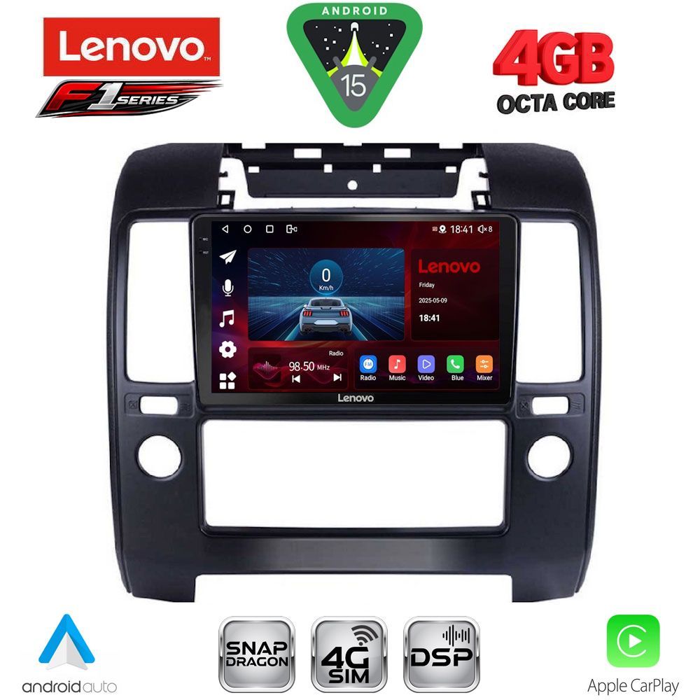 Βλησαρούλης Car Center - LENOVO SSQ 9454_CPA A/C (9inc) MULTIMEDIA TABLET for NISSAN NAVARA D40 mod. 2006-2011 με A/C